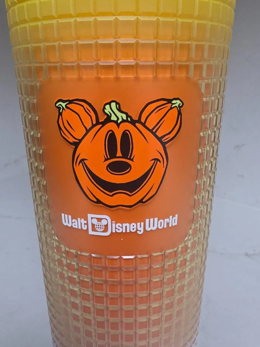 isney World Starbucks Candy Corn Grid Tumbler Halloween Mickey Pumpkin 24oz
